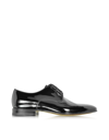 MORESCHI LINZ BLACK PATENT LEATHER LACE UP SHOE W/RUBBER SOLE