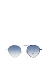 Eyepetizer En Bossa White &amp; Blue Sunglasses In White & Blue