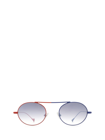 Eyepetizer S.eularia Red &amp; Blue Sunglasses In Red & Blue