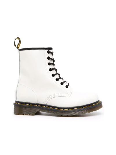 Dr. Martens' 1460 White Smooth Leather Platform Boot