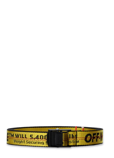 Off-white Industrial Rollercoaster Belt In Yellow Black
