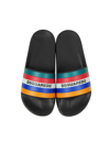 Dsquared2 Black & Multicolor Stripes Womens Rubber Slides In Black