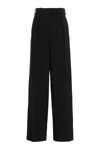 Alexandre Vauthier High Waist Wool Tailored Trousers In Nero