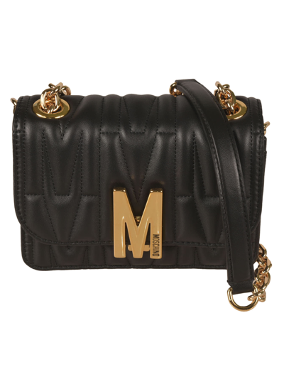 Moschino Chain Strap Quilted Shoulder Bag In 1555
