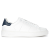WOOLRICH SNEAKER IN WHITE AND BLUE LEATHER