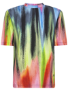 Attico Rainbow-print Short-sleeved T-shirt In 021
