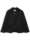 Paolo Pecora Fitted Single-breasted Blazer In Black