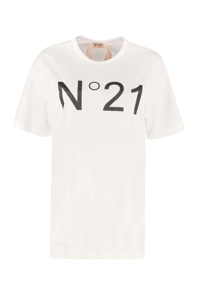 N°21 Cotton Crew-neck T-shirt In White