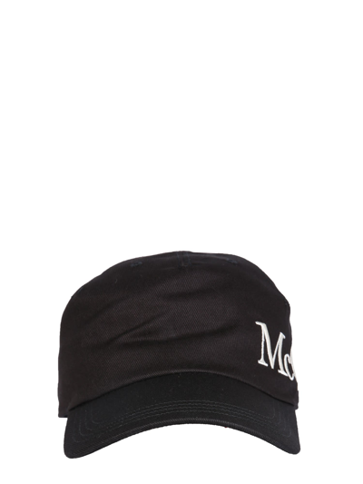 Alexander Mcqueen Embroidered Logo Baseball Hat In Black