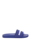 Dsquared2 Man Sandals Bright Blue Size 9 Rubber In Blu