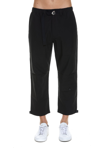 Kenzo Belted Straight-leg Trousers In Black