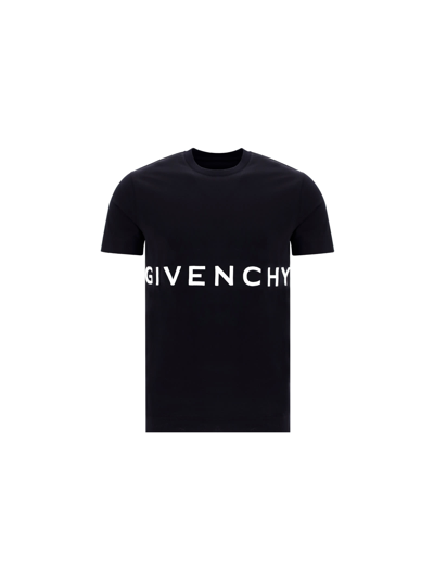 Givenchy 4g Logo Print T-shirt In Black