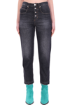 Isabel Marant Étoile Belden Jeans In Black Denim In Fk Faded Black