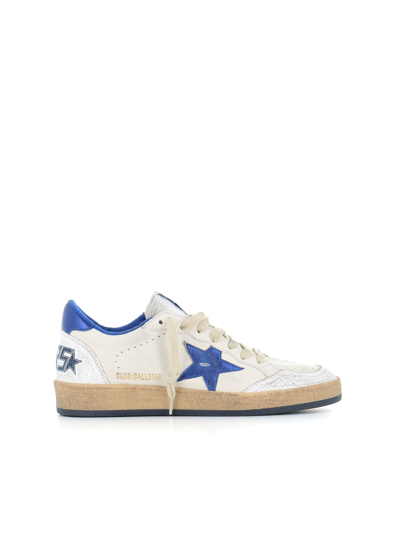 Golden Goose Mens Ballstar Low-top Leather Trainers In White Bluette (white)