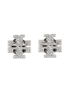 Tory Burch Crystal Logo Earrings