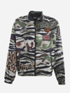 JUST CAVALLI TECHNICAL FABRIC JACKET WITH ALL-OVER CAMOUFLAGE PRINT