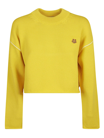 Kenzo Tiger Crest Jumper In Yellow