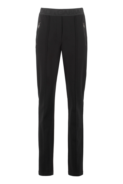 Dolce & Gabbana Jersey Trousers In Black