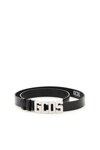 GCDS LOGO BUCKLE LEATHER BELT