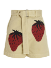Jw Anderson J.w. Anderson 'strawberry' Bermuda Shorts In Natural Red