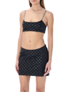 Misbhv Monogram Tyra Bralette Black Lycra Monogram Tyra Bralette In Black