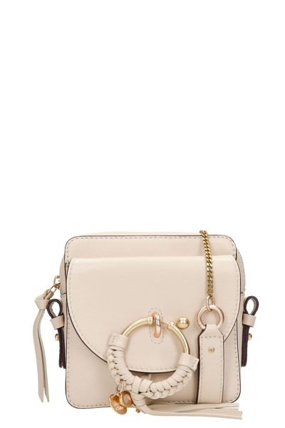 See By Chloé Joan Shoulder Bag In Beige Leather In H Cement Beige