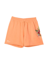 Kenzo Teen Graphic-print Drawstring Shorts In Arancio