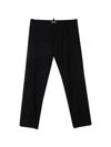 Dsquared2 Black Stretch Virgin Wool Trousers In Nero