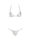 Dolce & Gabbana Triangle Bikini With Dg Logo In Nero