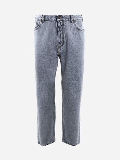 Saint Laurent Cropped Jeans Made Of Denim In Blu