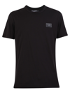 Dolce & Gabbana Logo V-neck T-shirt In Black