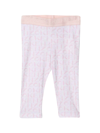 KENZO WHITE / PINK BABY GIRL LEGGINGS WITH ALL OVER PRINT BY