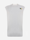 JIL SANDER TANK TOP WITH EMBROIDERED CHEVRON MOTIF