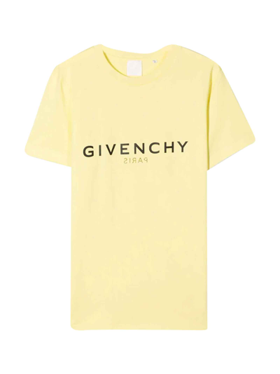Givenchy Kids' Yellow Unisex T-shirt With Print In Giallo