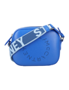 Stella Mccartney Small Perforated Logo Faux Leather Camera Bag In Blue