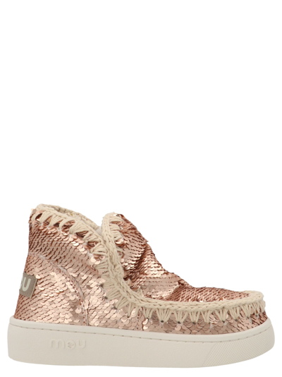 Mou Kids' Summer Eskimo Ankle Boots In Pink