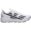 Ea7 Black And White Polyester Sneaker In White