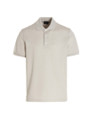 Brioni Logo Embroidery Cotton Piqué Polo Shirt In White