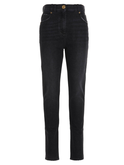 Balmain Skinny Jeans In Black