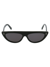 Stella Mccartney Sc0203s Sunglasses In 001 Black Black Smoke