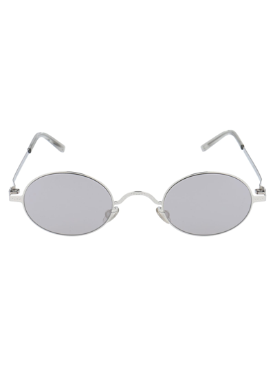 Mykita Mmcraft005 Sunglasses In 051 Shiny Silver Gloomy Grey