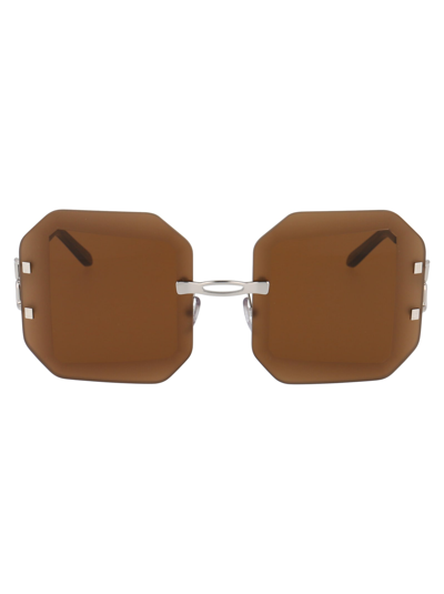 Marni Eyewear Me109s Sunglasses In 028 Palladium