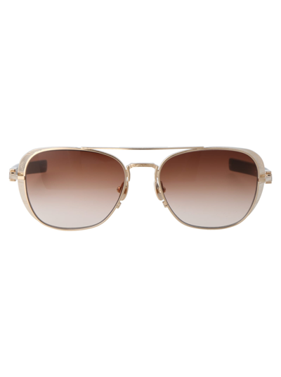 Matsuda M3115 Sunglasses In Bg-blk Brushed Gold - Black
