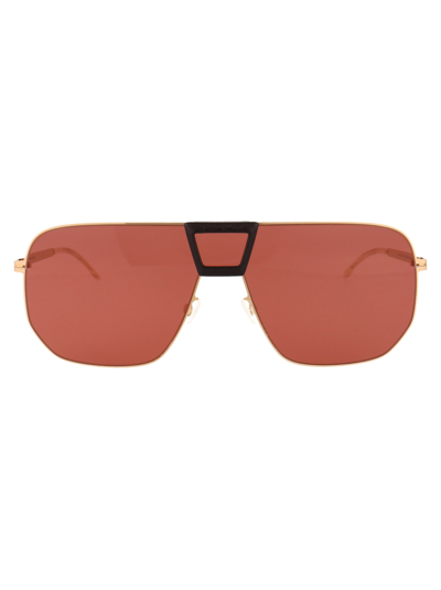 Mykita Cayenne Sunglasses In 307 Mh8 Ebonybrown/cgd Purple Olid Shield