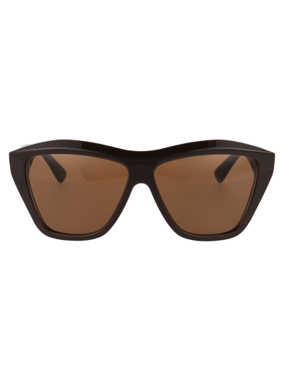 Bottega Veneta Bv1092s Brown Sunglasses In 004 Brown Brown Brown