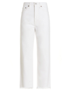 Agolde Pieced Angled Straight-leg Jeans In White