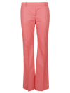 Alexander Mcqueen Leaf Crepe Slim Bootcut Pants In Coral
