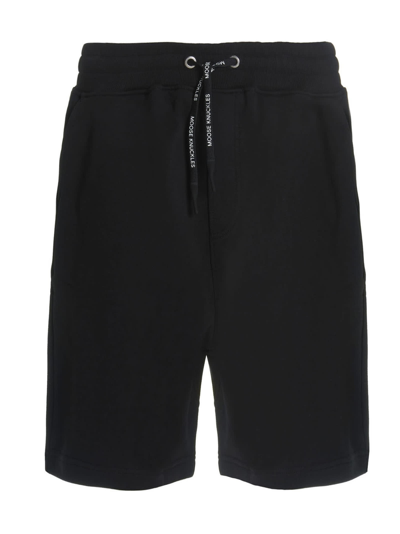 Moose Knuckles Logo-plaque Track Shorts In Black