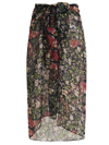 Etro Silk Flowery Pattern Sarong In Multicolor