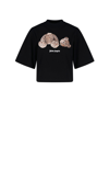 Palm Angels Spray Bear-motif T-shirt In Nero